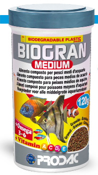 PRODAC BIOGRAN MEDIUM vidutinės granulės žuvim 250ml 120g